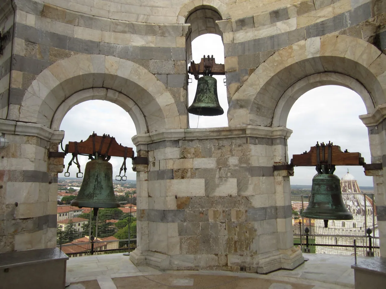 Bells inside the Leaning Tower of Pisa