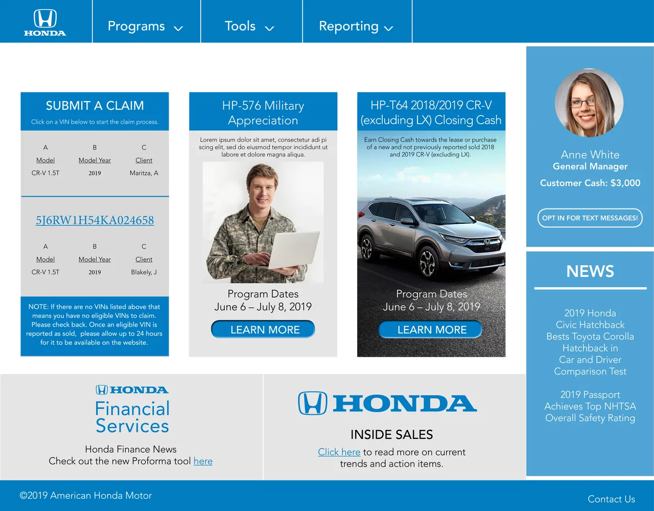 Honda Program Site, Honda / BI Worldwide
