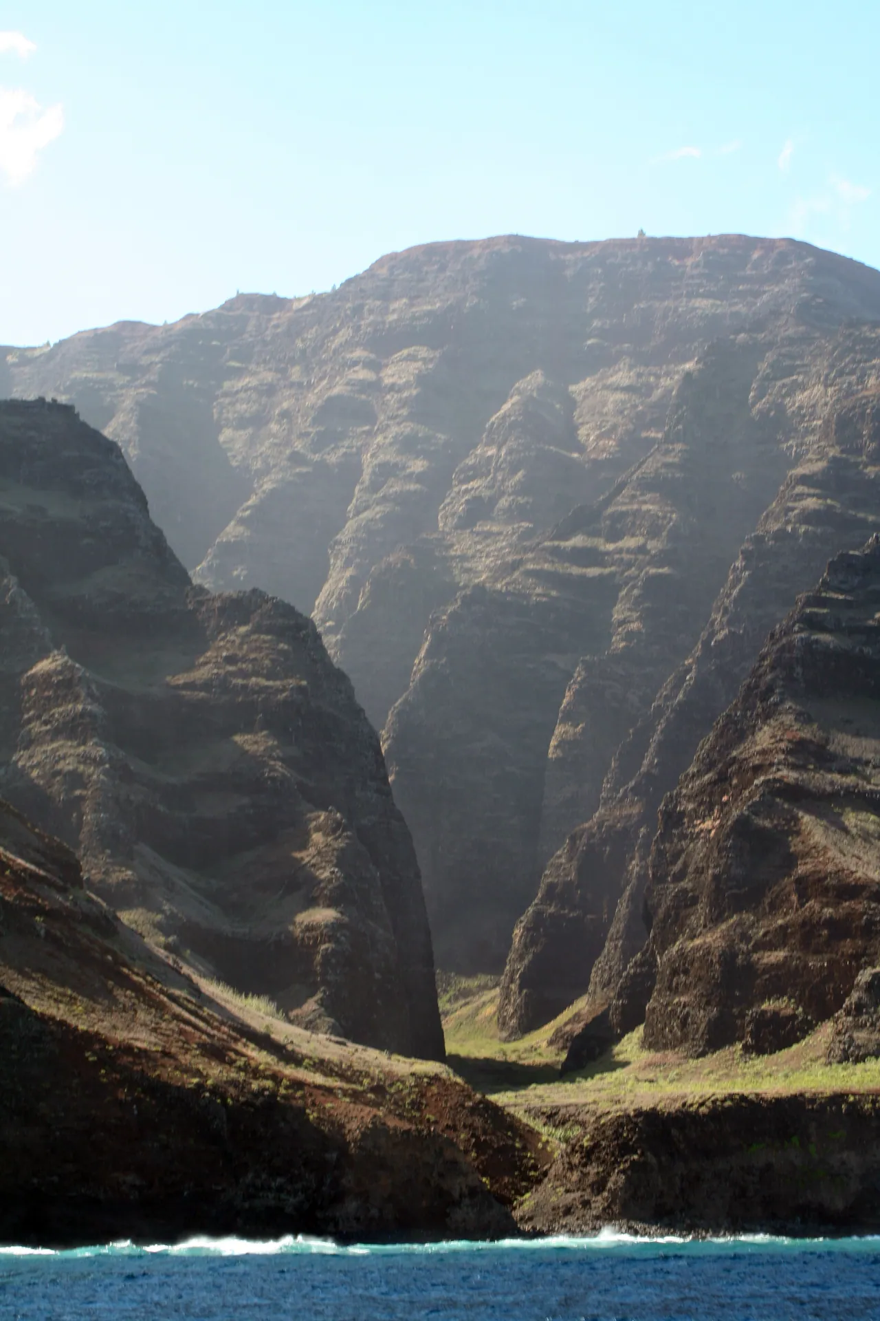 Steep green cliffs in Kauai