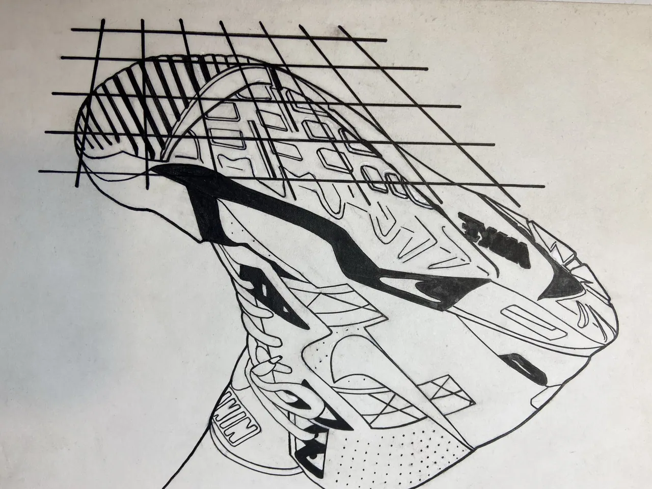 Shoe, Line Drawing, Illustration
