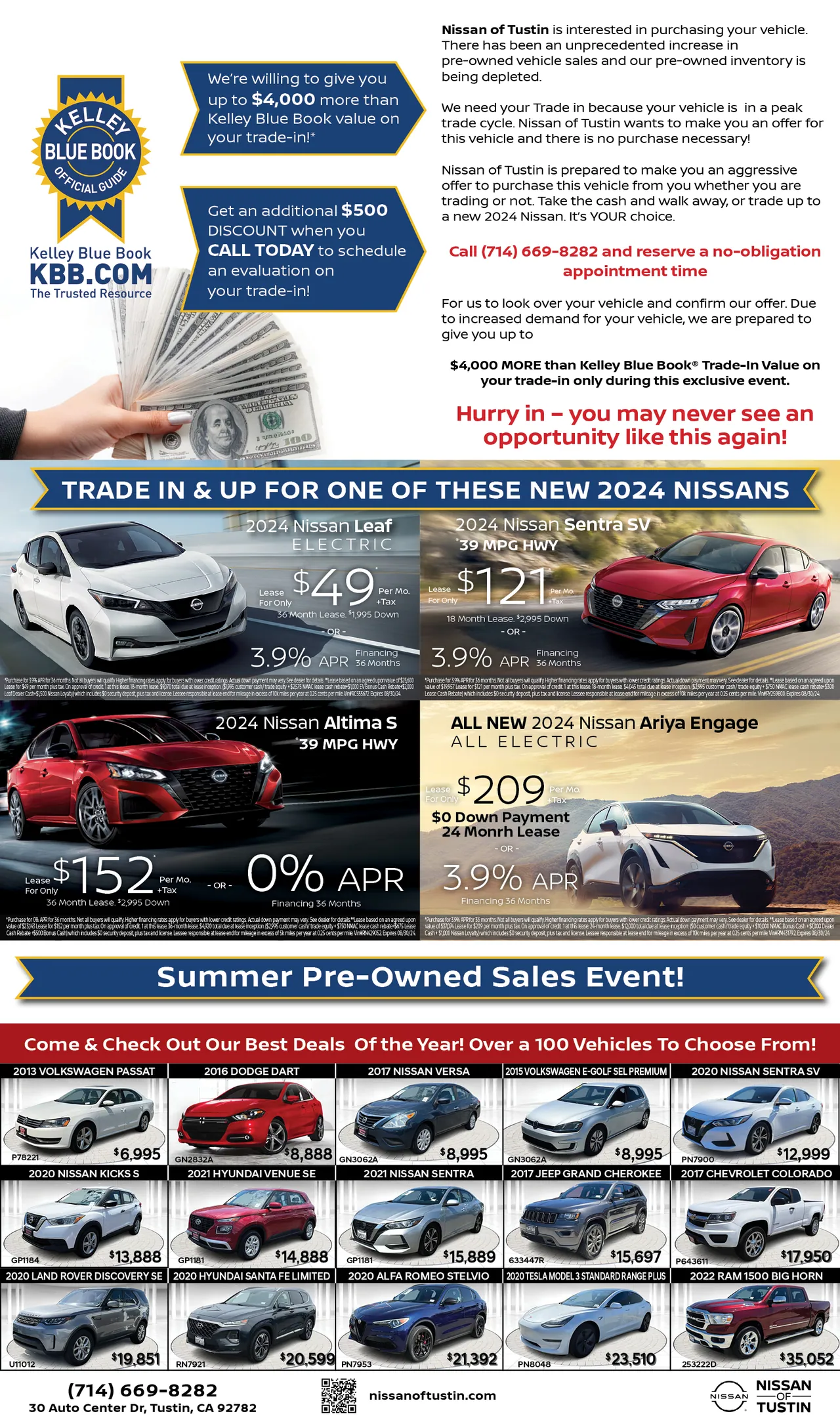 Customer Buy Back Event, Inside, Nissan of Tustin