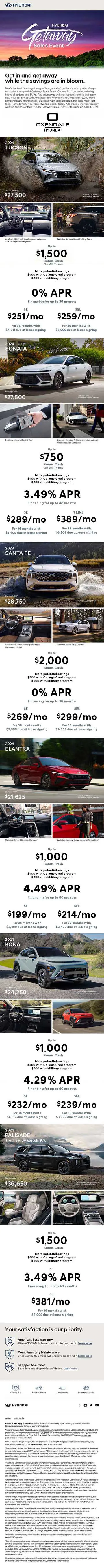 Sales Event Email Blast, Dealer email