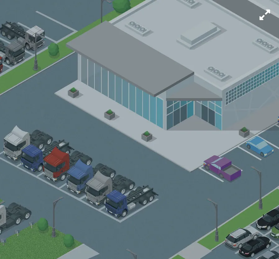 Dealership, Isometric, Illustration