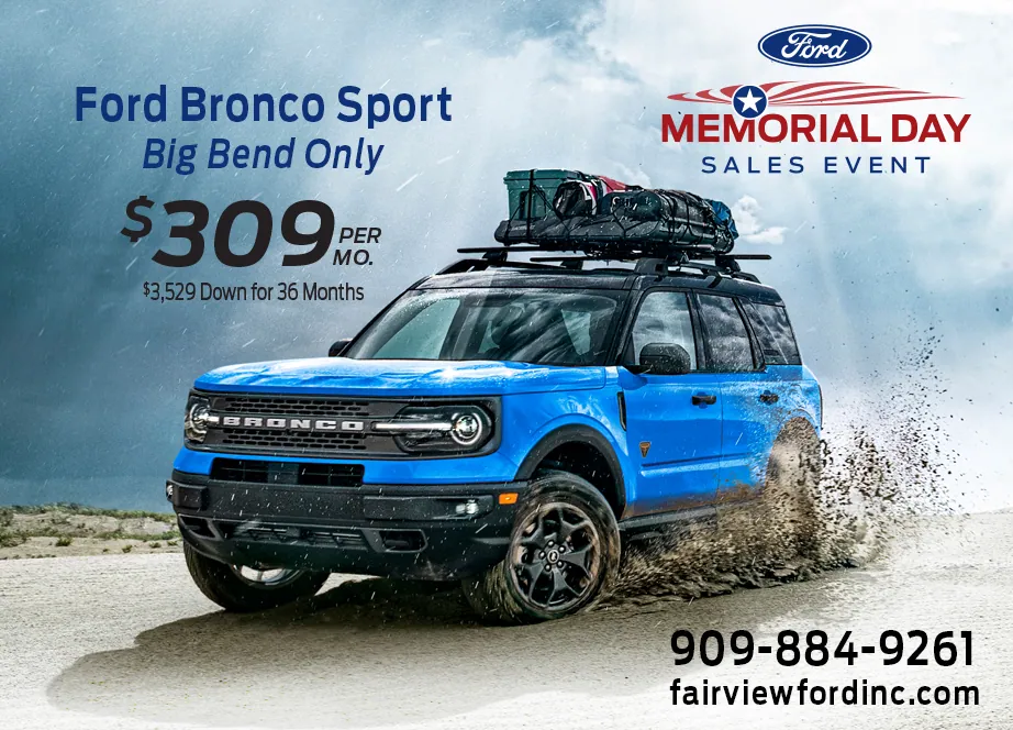 Bronco Sport Lease Ad, Fairview Ford